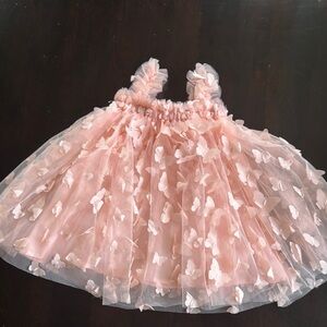 Milk Monster Pink Butterfly appliqué Dress